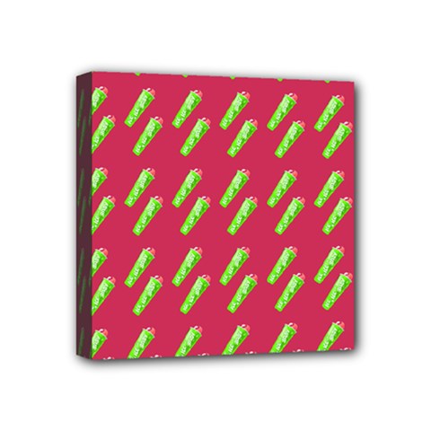 Ice Freeze Pink Pattern Mini Canvas 4  X 4  (stretched) by snowwhitegirl