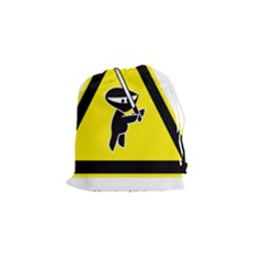 Ninja Signs Symbols Sword Fighter Drawstring Pouch (small) by Sudhe