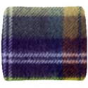 Yellow Plaid Flannel Back Support Cushion View1