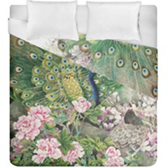 Peafowl Peacock Feather Beautiful Duvet Cover Double Side (king Size) by Sudhe
