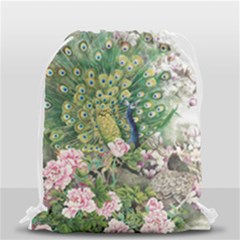 Peafowl Peacock Feather Beautiful Drawstring Bag (small) by Sudhe