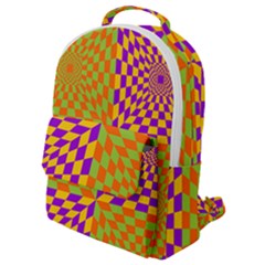 Pop Art Orange Background Flap Pocket Backpack (small) by Simbadda