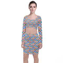Seamless Pattern Background Abstract Top And Skirt Sets by Simbadda