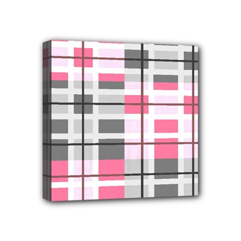 Fabric Textile Nursery Pale Baby Mini Canvas 4  X 4  (stretched) by Simbadda