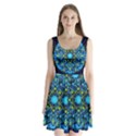 Mandala Blue Abstract Circle Split Back Mini Dress  View1