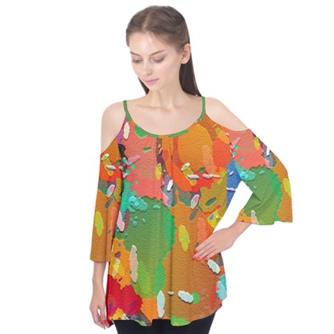 Background Colorful Abstract Flutter Tees by Simbadda