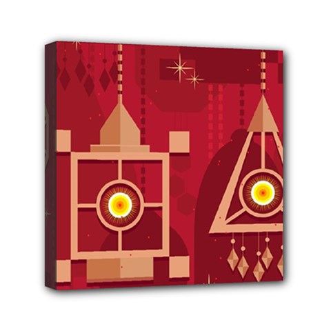 Background Objects Stylized Mini Canvas 6  X 6  (stretched) by Simbadda