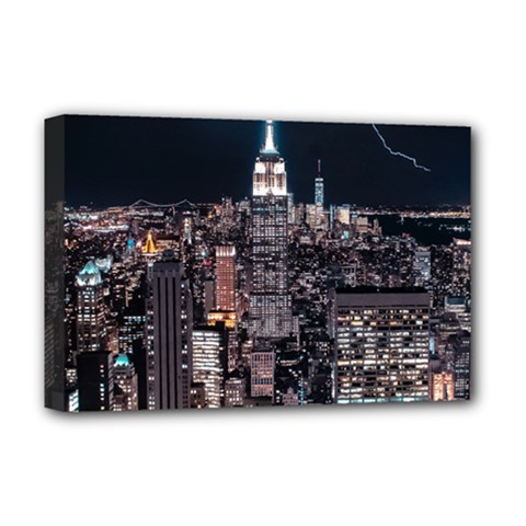 Architecture Buildings City Deluxe Canvas 18  X 12  (stretched) by Simbadda