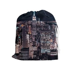 Architecture Buildings City Drawstring Pouch (xl) by Simbadda