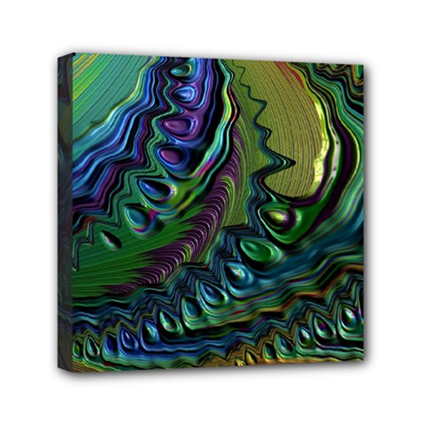 Fractal Art Background Image Mini Canvas 6  X 6  (stretched) by Simbadda