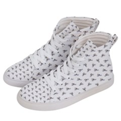 Cycling Motif Design Pattern Women s Hi-top Skate Sneakers by dflcprintsclothing