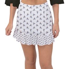 Cycling Motif Design Pattern Fishtail Mini Chiffon Skirt by dflcprintsclothing