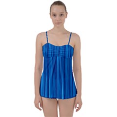 Textured Background Wood Logs Babydoll Tankini Set by Bajindul