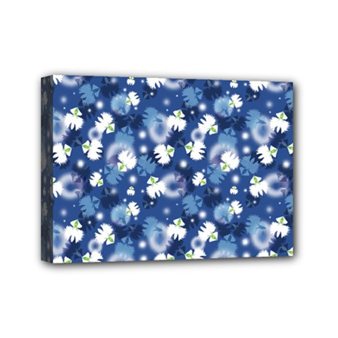White Flowers Summer Plant Mini Canvas 7  X 5  (stretched) by HermanTelo