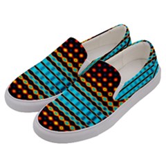 Signal Background Pattern Light Men s Canvas Slip Ons by Sudhe