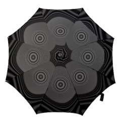 Digital Art Background Black White Hook Handle Umbrellas (small) by Sudhe