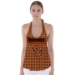 Background Texture Design Geometric Babydoll Tankini Top by Sudhe
