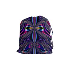 Abstract Art Fractal Fulcolor Drawstring Pouch (medium) by Sudhe