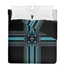Cross Art Fractal Duvet Cover Double Side (full/ Double Size) by Pakrebo