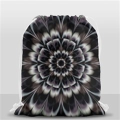Abstract Digital Art Artwork Black White Drawstring Bag (small) by Pakrebo