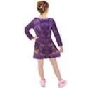 Abstract Art Artwork Fractal Design Kids  Long Sleeve Velvet Dress View2