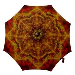Abstract Art Artwork Fractal Design Hook Handle Umbrellas (small) by Pakrebo