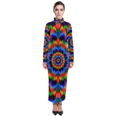 Abstract Digital Art Artwork Turtleneck Maxi Dress by Pakrebo