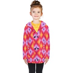 Texture Surface Orange Pink Kids  Double Breasted Button Coat by Mariart