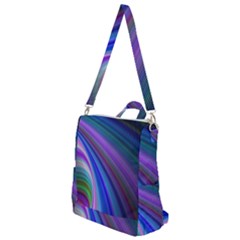 Background Abstract Curves Crossbody Backpack by Bajindul