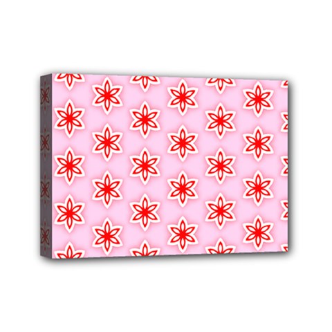 Texture Star Backgrounds Pink Mini Canvas 7  X 5  (stretched) by HermanTelo