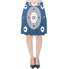 Remote Control Receiver Vcr Control Velvet High Waist Skirt by Wegoenart