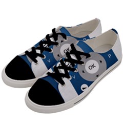 Remote Control Receiver Vcr Control Men s Low Top Canvas Sneakers by Wegoenart