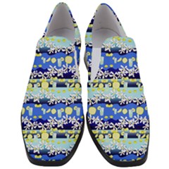 Lemonade Pattern Women Slip On Heel Loafers by bloomingvinedesign