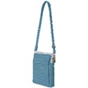Lines Blue Repeating Textile Multi Function Travel Bag View1