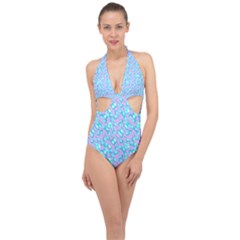 Division  Halter Front Plunge Swimsuit by VeataAtticus