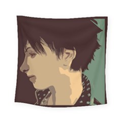 Punk Face Square Tapestry (small) by snowwhitegirl