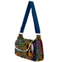 Modern Geometric Art   Dancing In The City Background Solid Dark Blue Multipack Bag View2