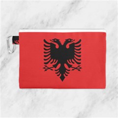 Albania Flag Canvas Cosmetic Bag (large) by FlagGallery