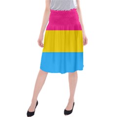 Pansexual Pride Flag Midi Beach Skirt by lgbtnation