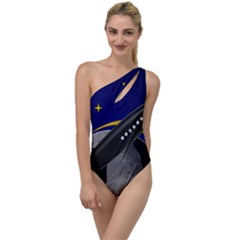 Science Fiction Sci Fi Sci Fi Logo To One Side Swimsuit by Pakrebo