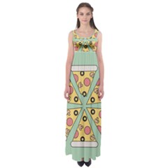 Pizza Slice Food Italian Empire Waist Maxi Dress by Pakrebo