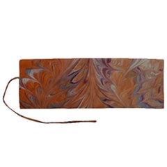 Marbled Paper Mottle Color Movement Roll Up Canvas Pencil Holder (m) by Pakrebo