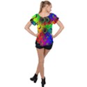 Ball Sphere Digital Art Fractals Ruffle Collar Chiffon Blouse View2