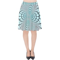 Digital Art Fractal Abstract Velvet High Waist Skirt by Pakrebo