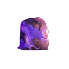 Fractal Flower Drawstring Pouch (small) by Pakrebo