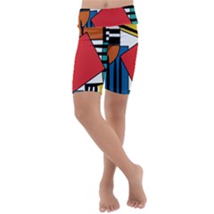 Design 9 Kids  Lightweight Velour Cropped Yoga Leggings by TajahOlsonDesigns
