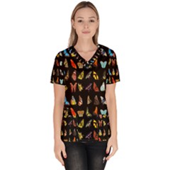 Butterfly Women s V-neck Scrub Top by ArtworkByPatrick