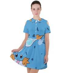 Patokip Short Sleeve Shoulder Cut Out Dress  by MuddyGamin9