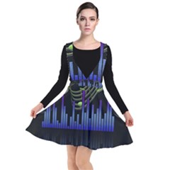 Speakers Music Sound Plunge Pinafore Dress by HermanTelo