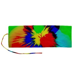 Color Halftone Grid Raster Image Roll Up Canvas Pencil Holder (m) by Pakrebo
